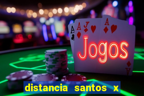distancia santos x rio de janeiro