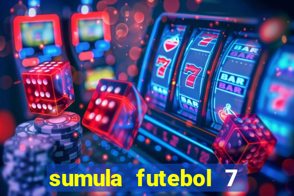 sumula futebol 7 society excel