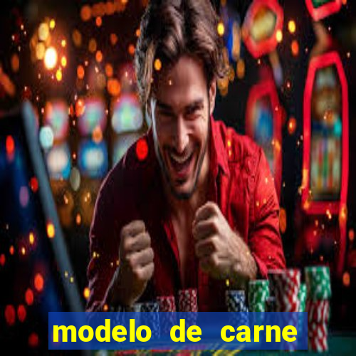 modelo de carne para pagamento