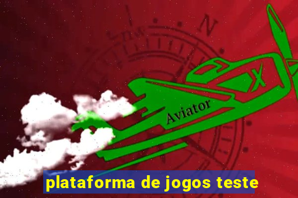 plataforma de jogos teste
