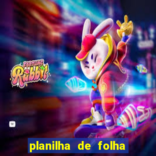 planilha de folha de pagamento