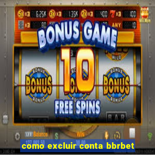 como excluir conta bbrbet