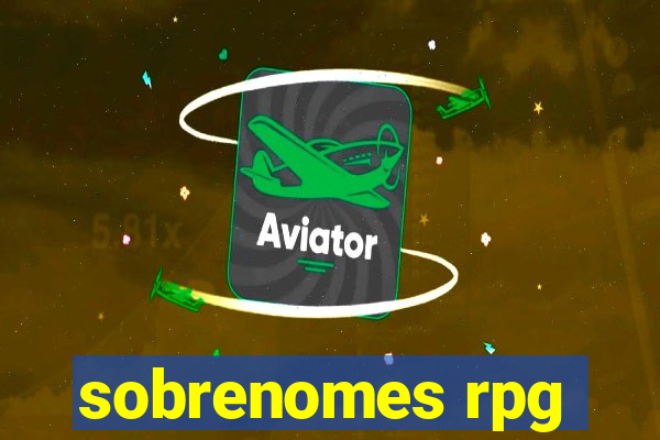 sobrenomes rpg