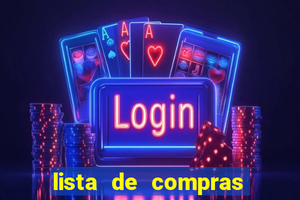 lista de compras mensal para 2 pessoas