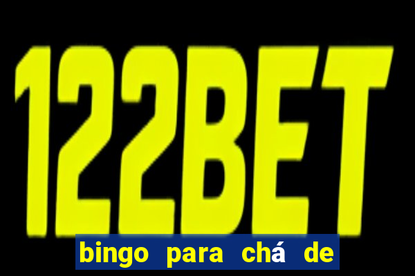 bingo para chá de bebê para imprimir grátis