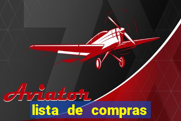 lista de compras para casa nova